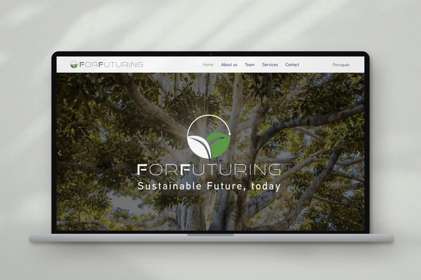 The ForFuturing website on a laptop